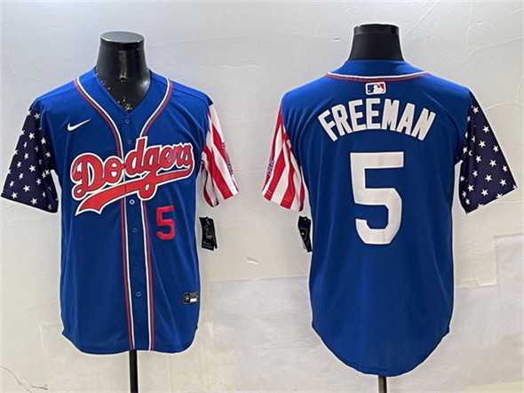 Men%27s Los Angeles Dodgers #5 Freddie Freeman Royal Limited Stitched Jersey->los angeles dodgers->MLB Jersey